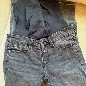 BLANQI Women's Faded Black Maternity Jeans